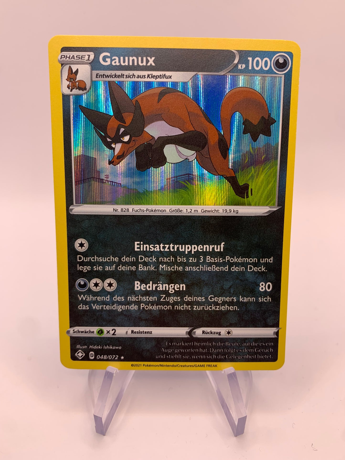 Pokémon card Holo Gaunux 48/72 German