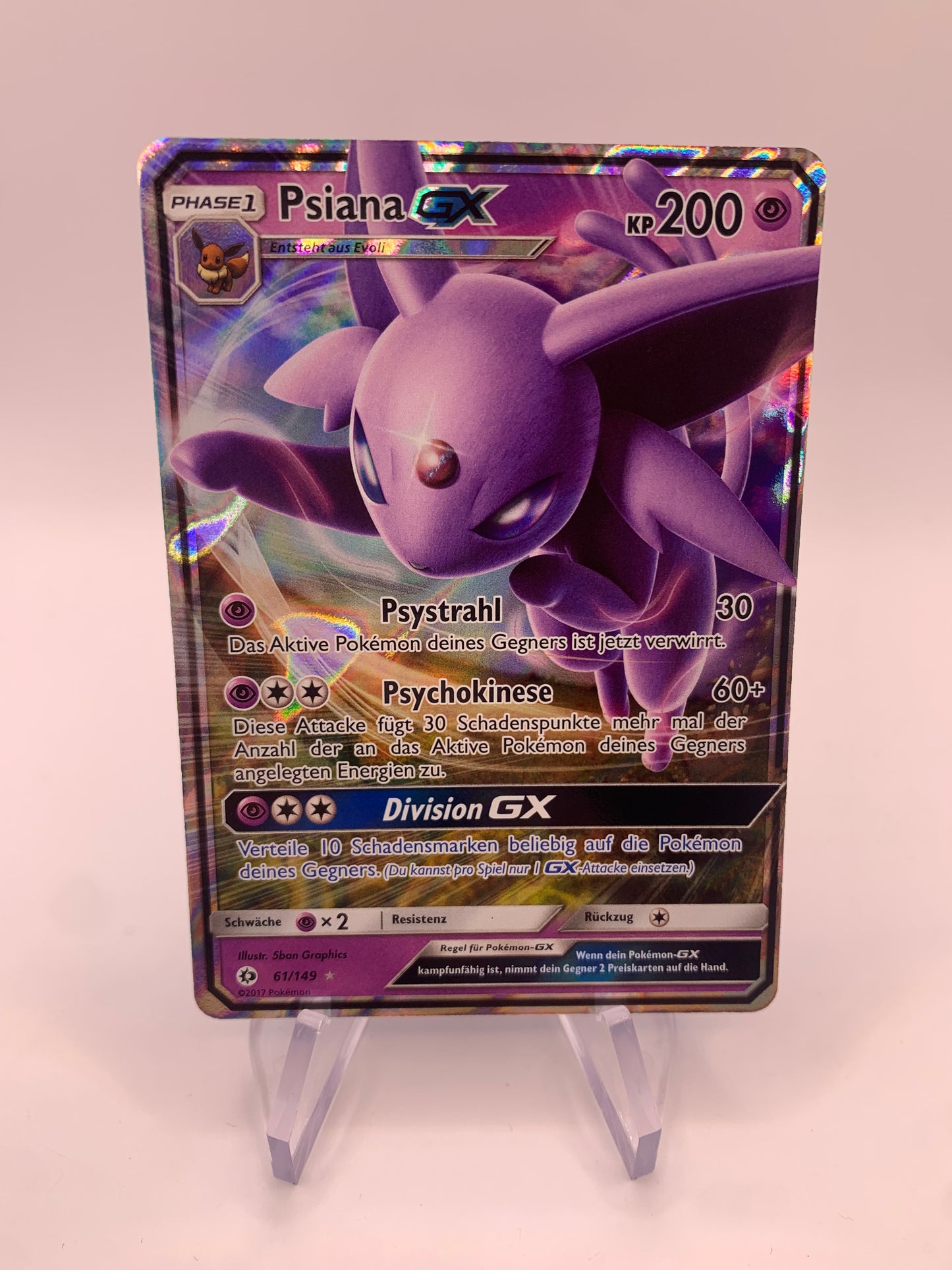 Pokemon Karte Gx Psiana 61/149 Deutsch