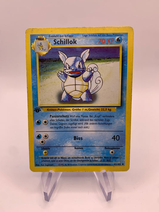 Pokemon Karte Schillok 42/102 Base-Set Deutsch