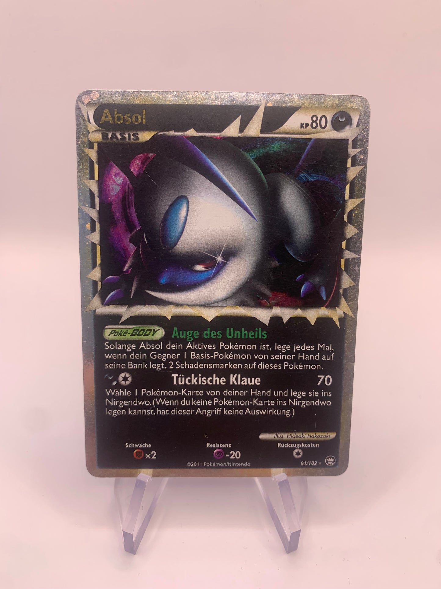 Pokemon Karte Prime Absol 91/102 Deutsch