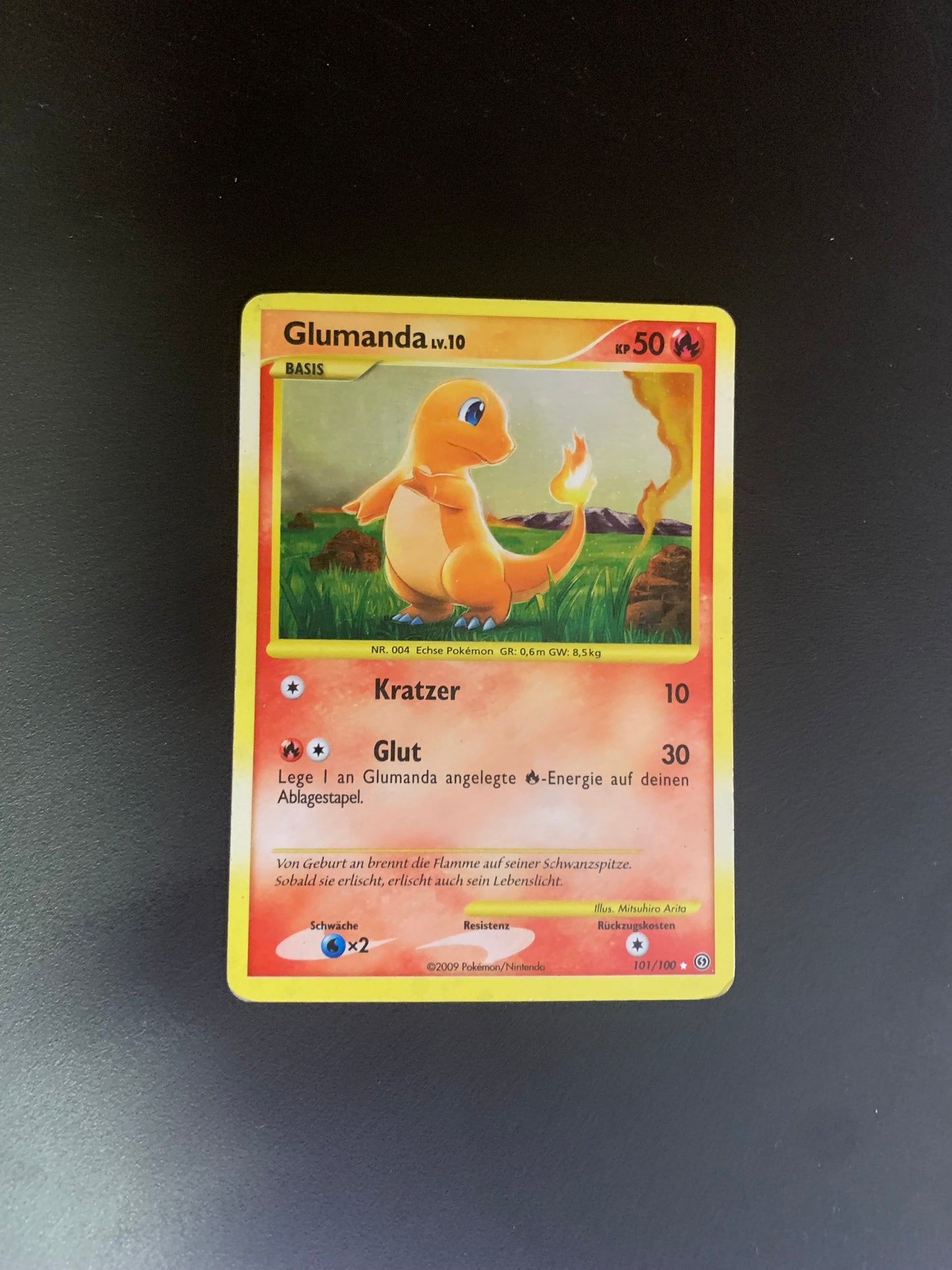 Pokemon Karte Holo Glumanda 101/100 Deutsch