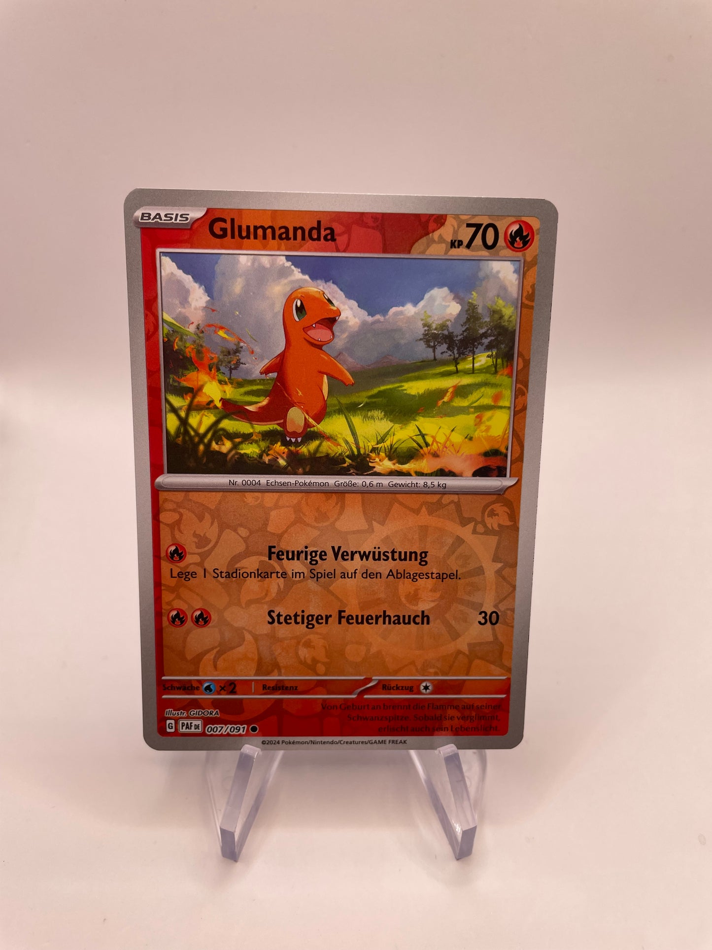 Pokemon Karte Revers Glumanda 7/91 Deutsch
