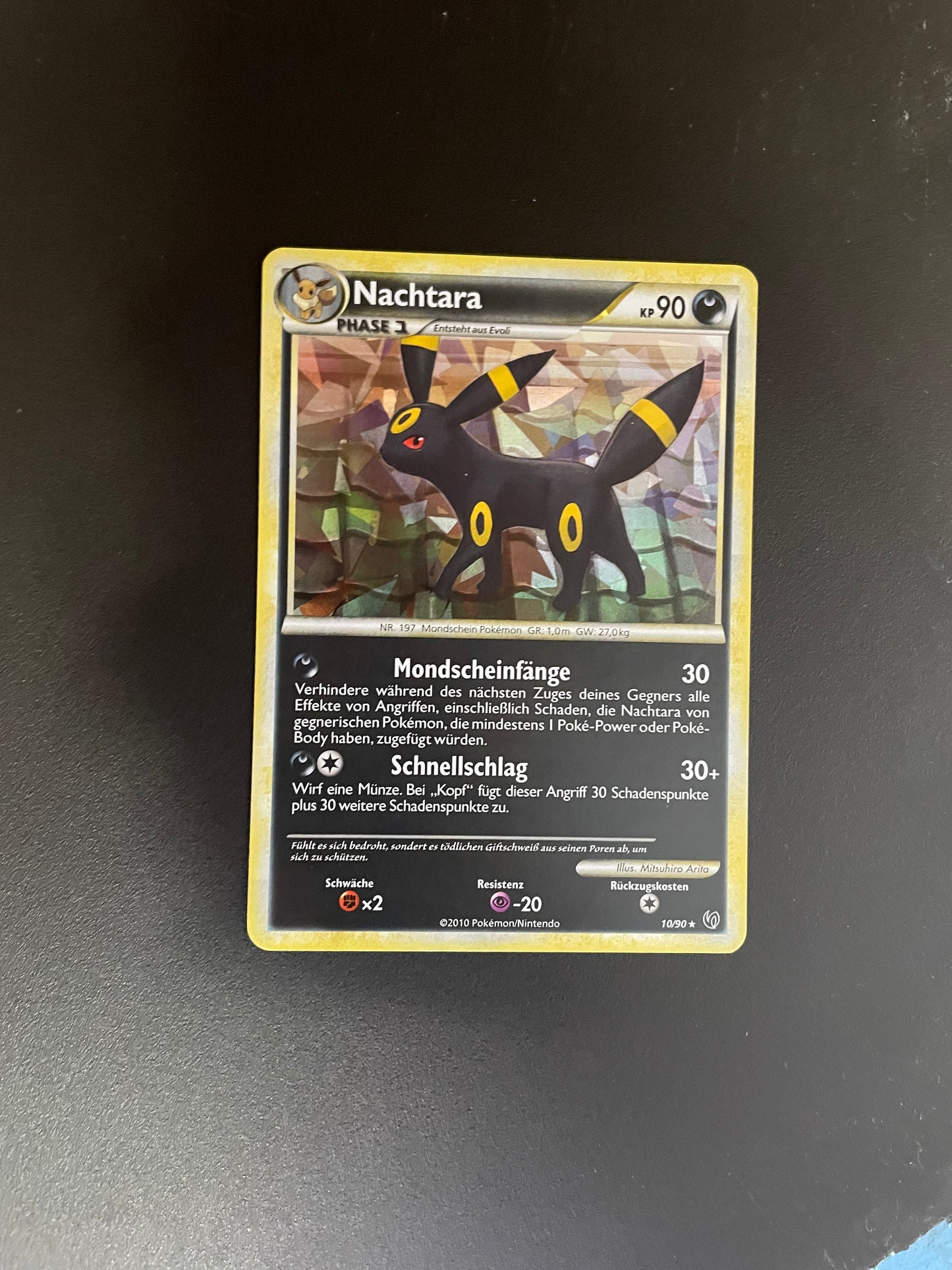 Pokemon Karte Holo Nachtara 10/90 Deutsch