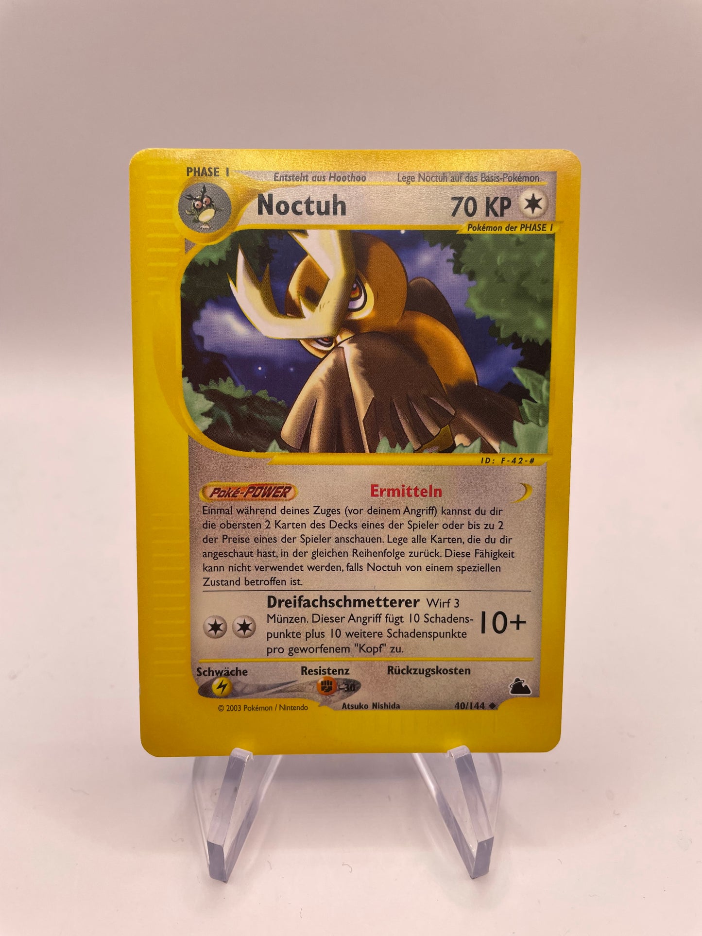 Pokemon Karte E-Series Noctuh 40/144 Deutsch