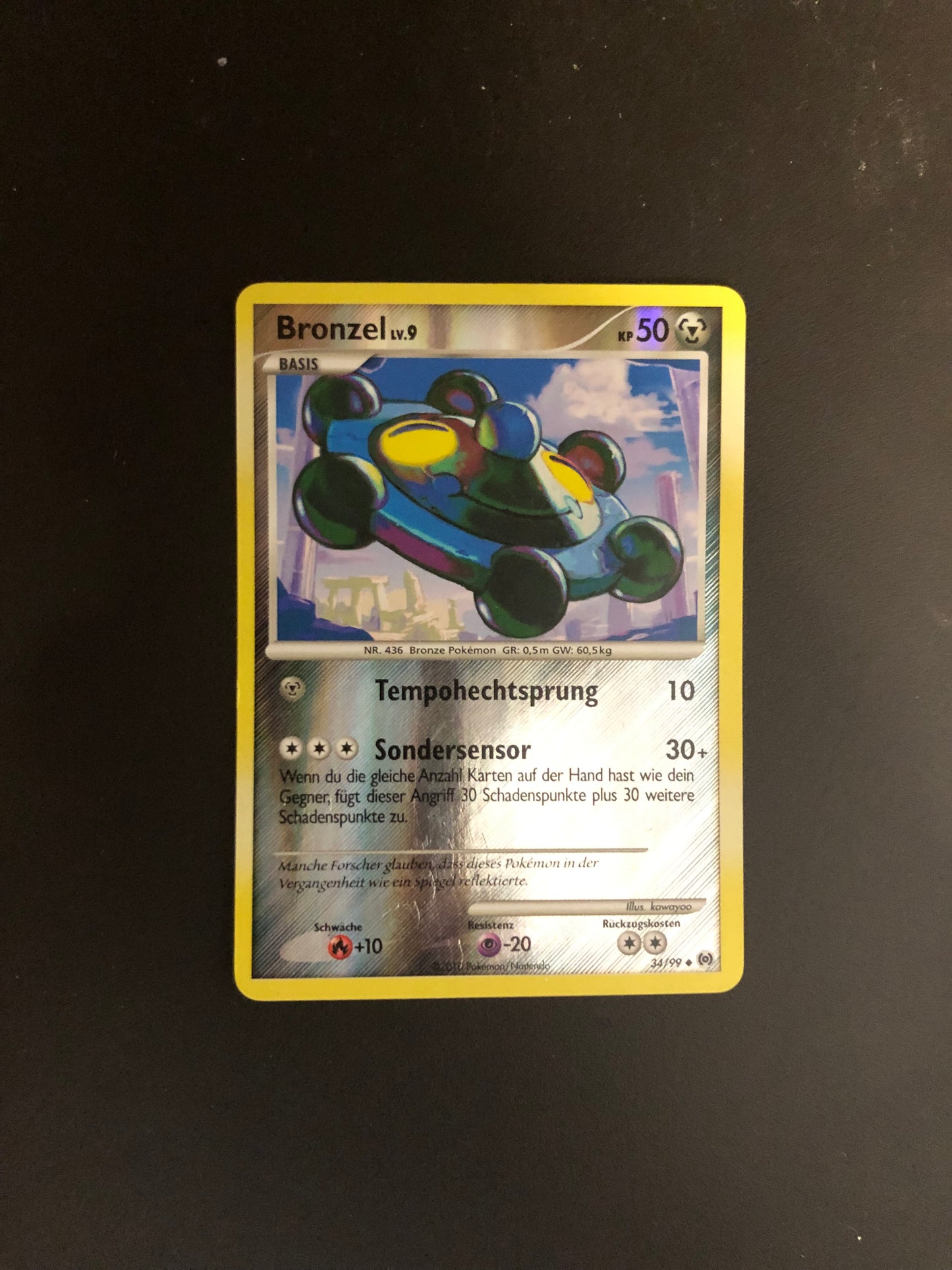 Pokemon Karte Revers Bronzel 34/99Deutsch