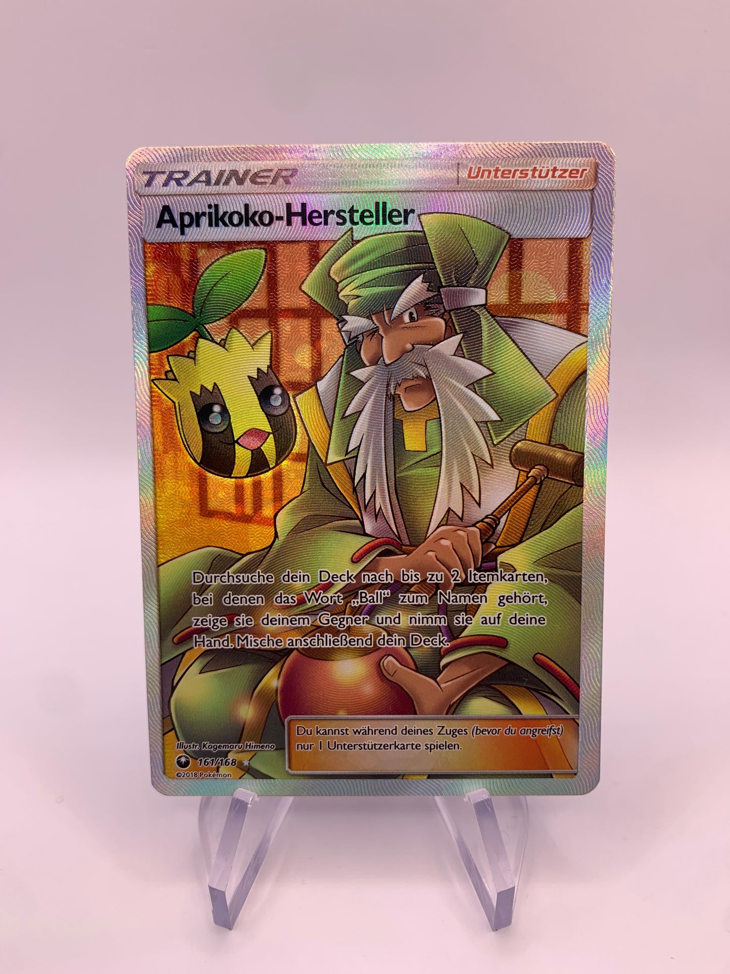 Pokemon Karte Trainer Aprikoko-Hersteller 161/168 Deutsch