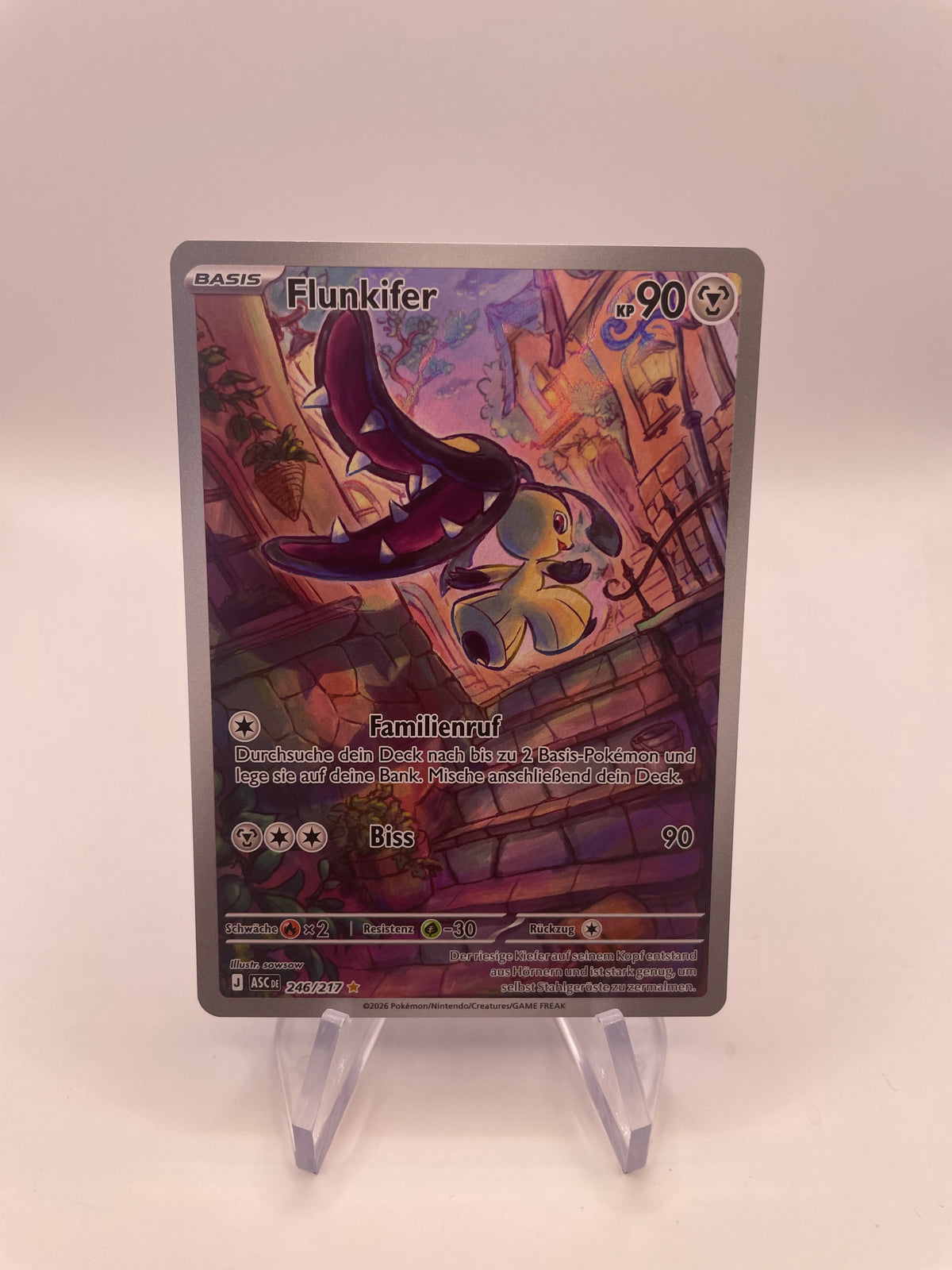 Pokemon Karte Art Rare Flunkifer 246/217 Deutsch