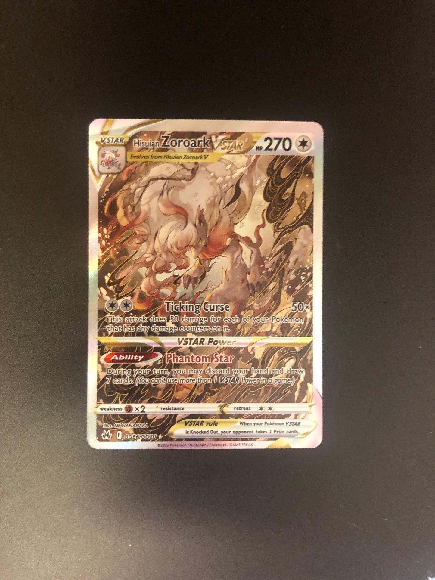 Pokemon Karte Vstar Zeraora GG43/GG70 Deutsch