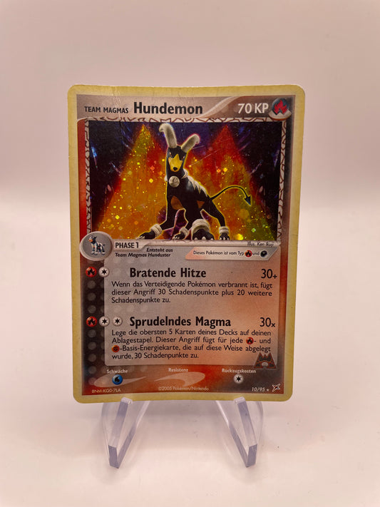 Pokemon Karte Holo Hundemon 10/95 Deutsch