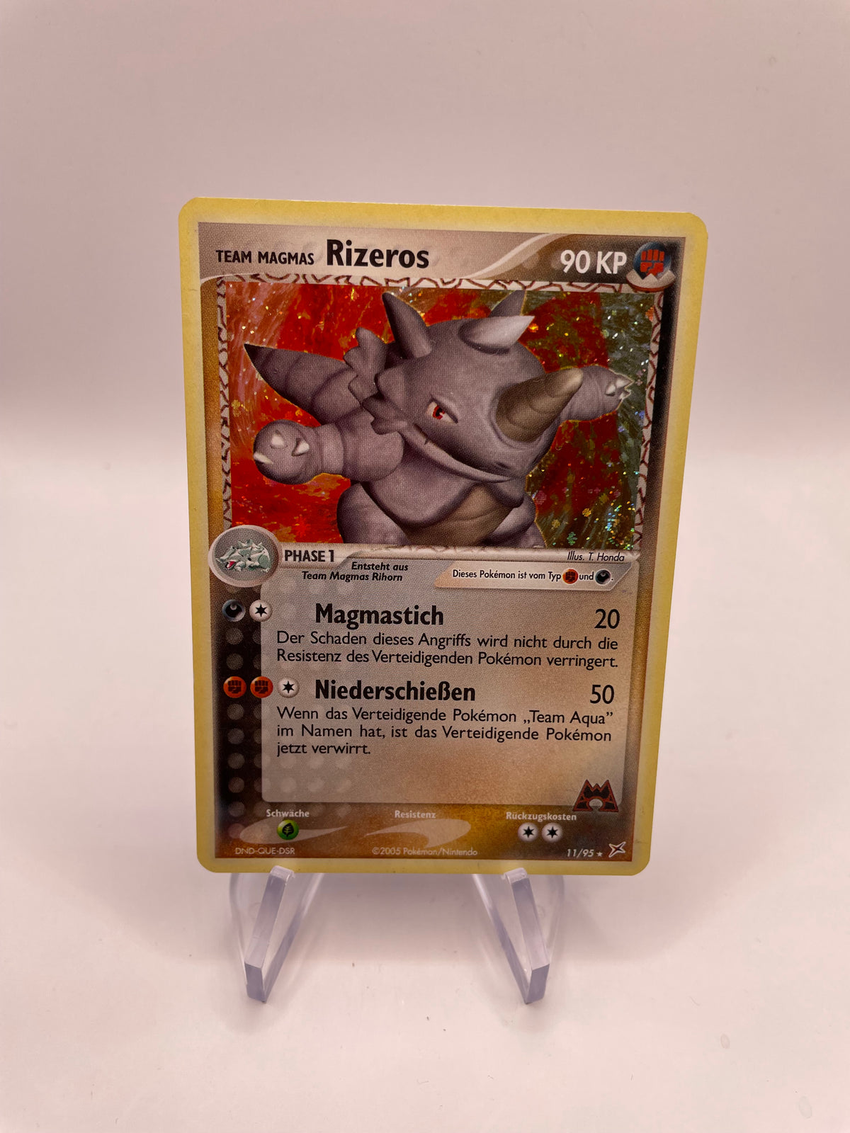 Pokemon Karte Holo Rizeros 11/95 Deutsch