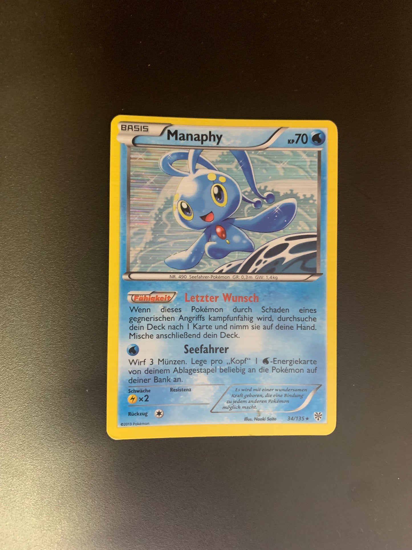 Pokemon Karte Holo Manaphy 34/135 Deutsch