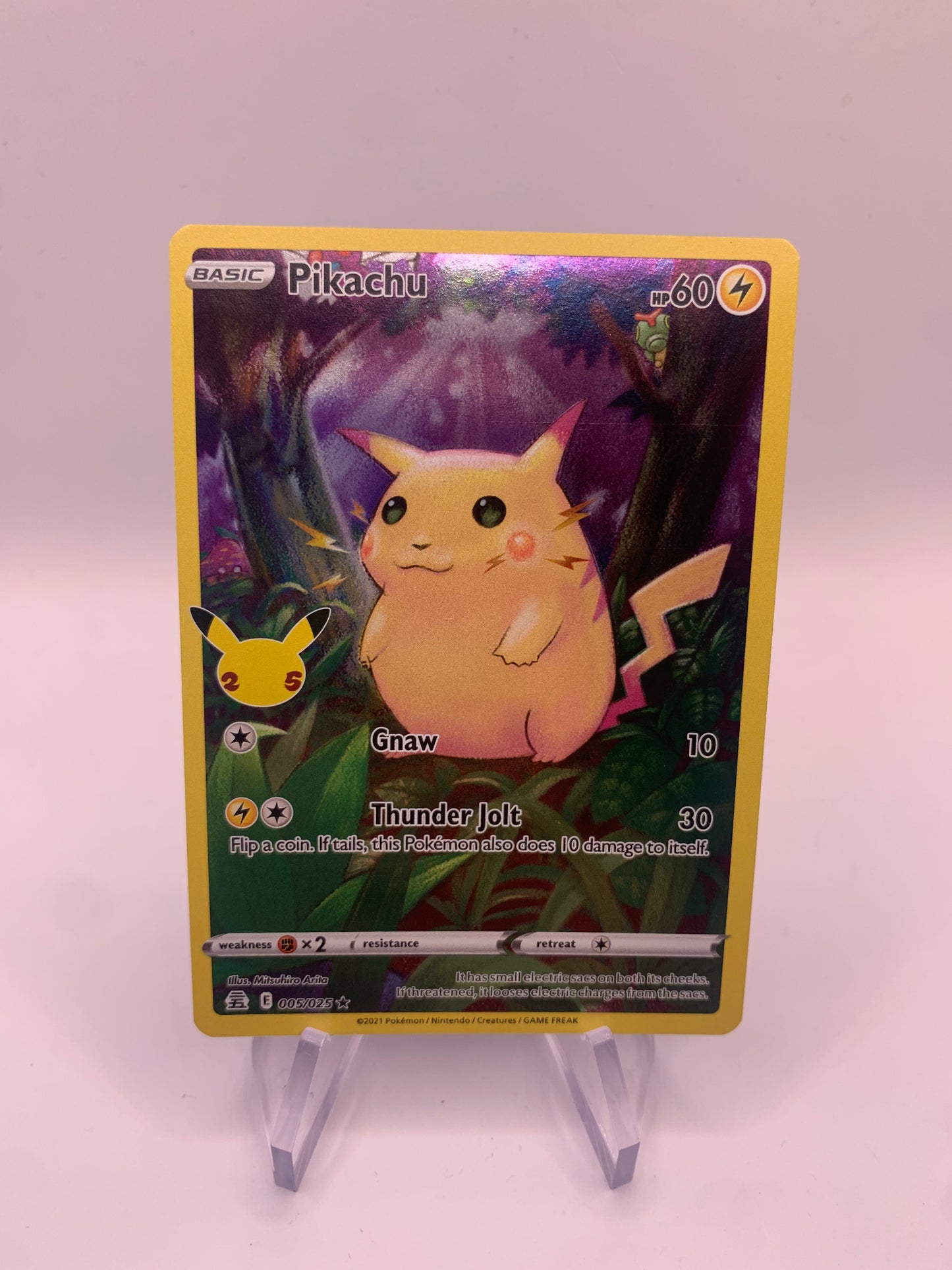 Pokemon Karte Art-Rare Celebration Pikachu 5/25 Englisch