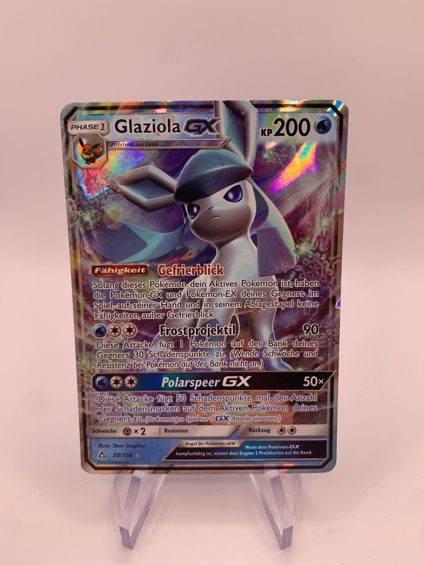 Pokémon Card GX Glaciola 39/156 German