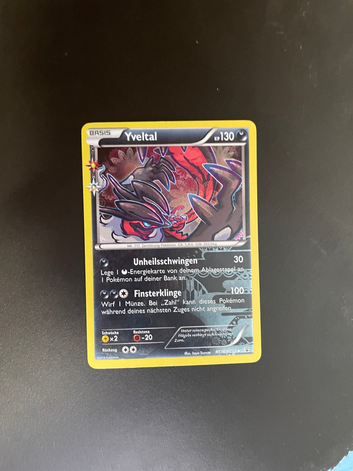 Pokemon Karte Holo Yveltal RC16/RC32 Deutsch
