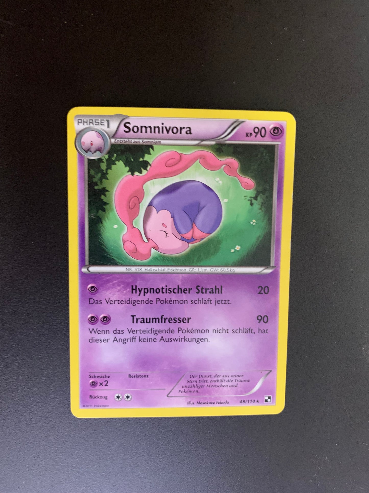 Pokemon Karte Somnivora 49/114 Deutsch