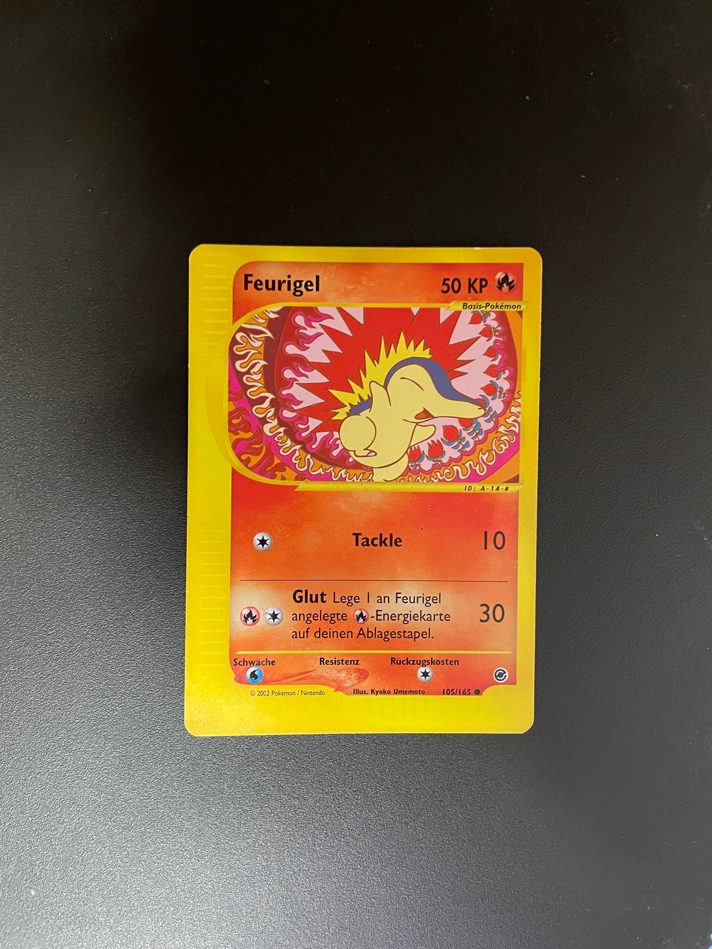 Pokemon Karte e-Series Feurigel 105/165 Deutsch