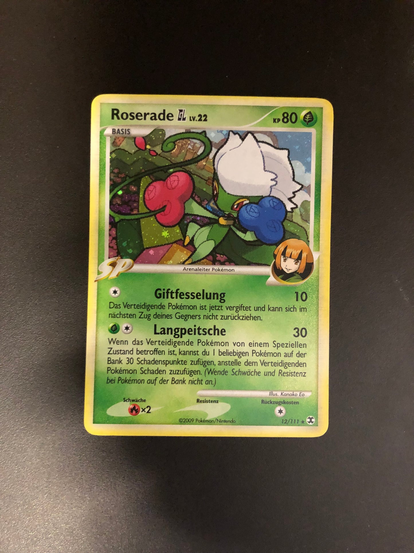 Pokemon Karte holo Roserade 12/111 Deutsch