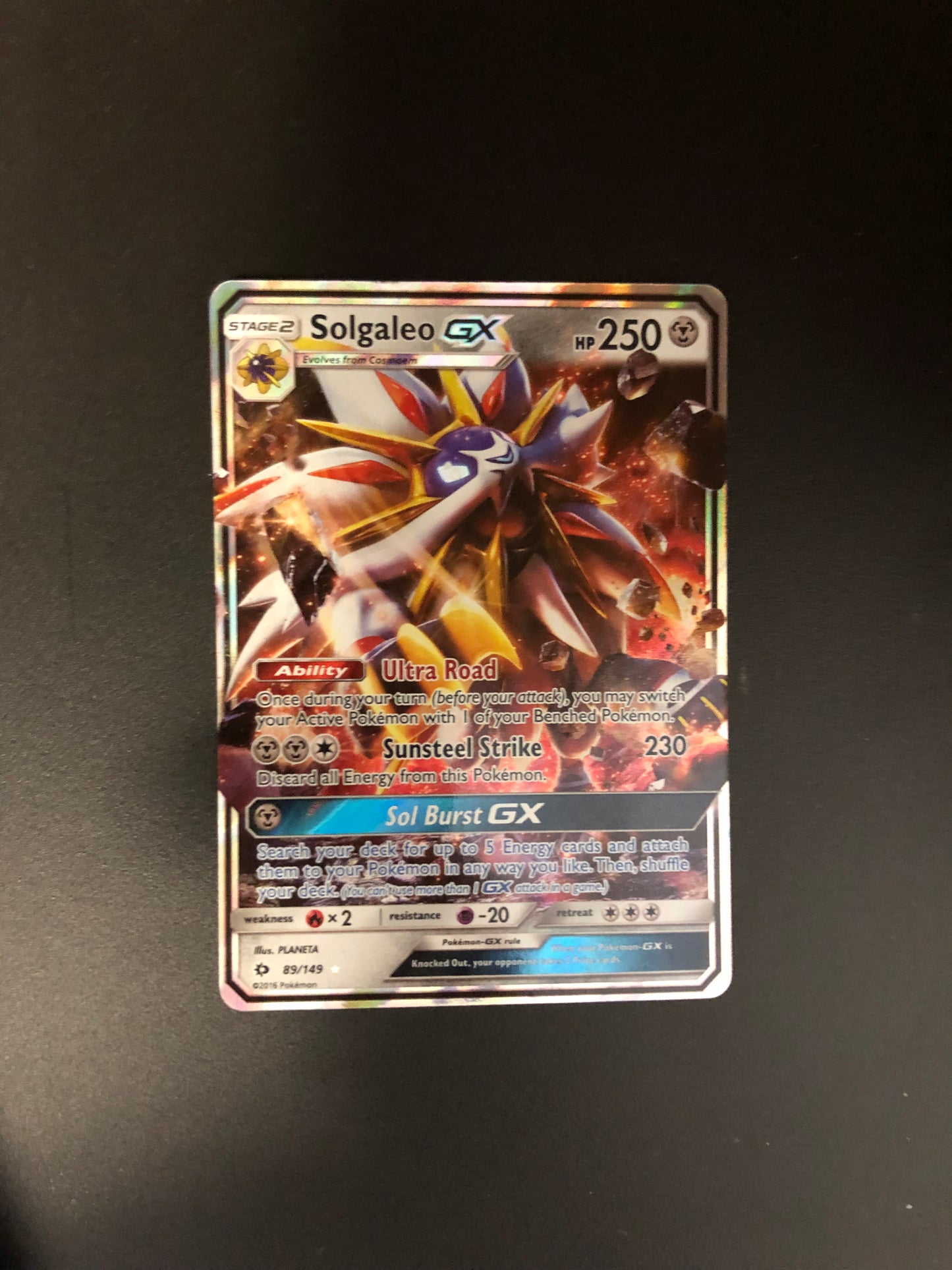 Pokemon Karte GX Solgaleo 89/149 Englisch
