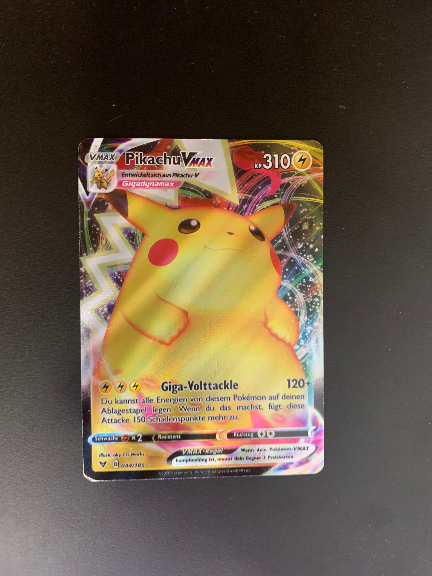 Pokemon Karte Vmax Pikachu 44/185 Deutsch