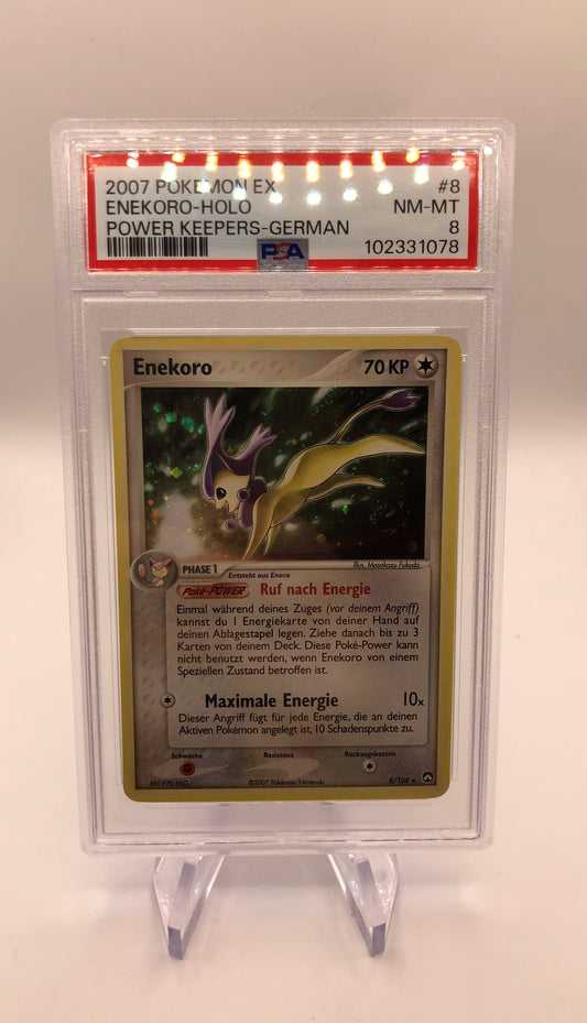 Pokemon Karte Psa 8 Enekoro  8/108 Deutsch