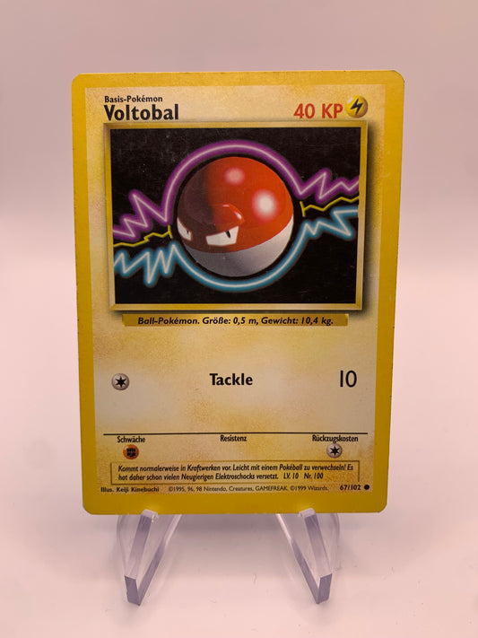 Pokemon Karte Voltobal 67/102 Base-Set Deutsch