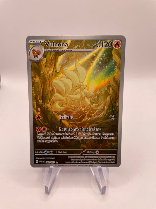 Pokemon Karte Art Rare Vulnona 199/197 Deutsch
