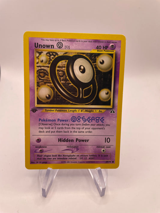 Pokemon Karte Neo Discovery Unown 69/75 Englisch