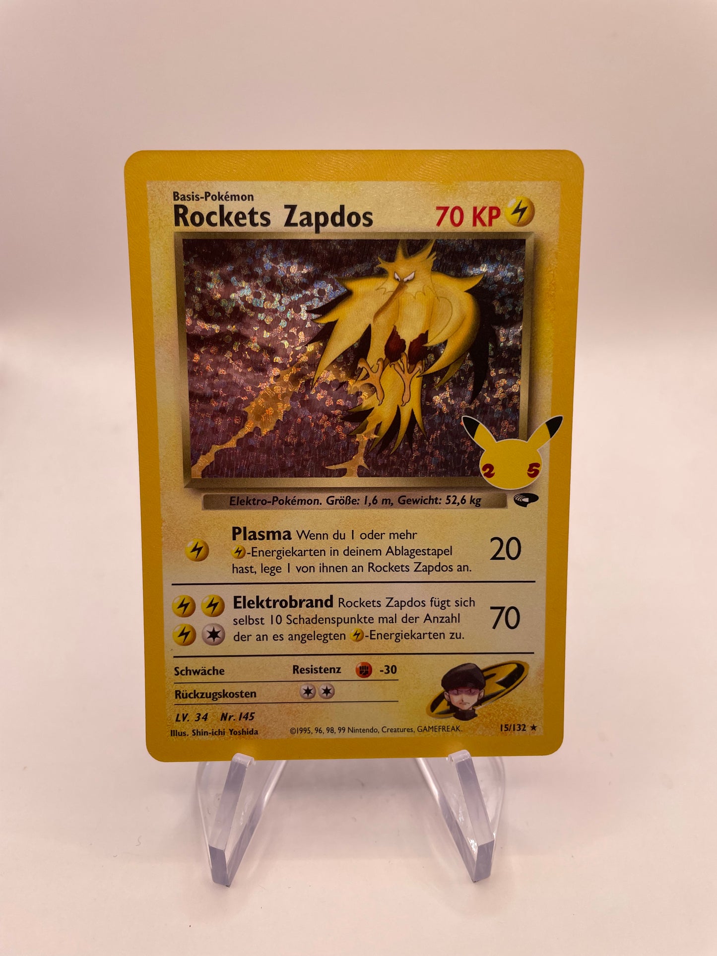 Pokemon Karte Celebration Rockets Zapdos 15/132 Deutsch