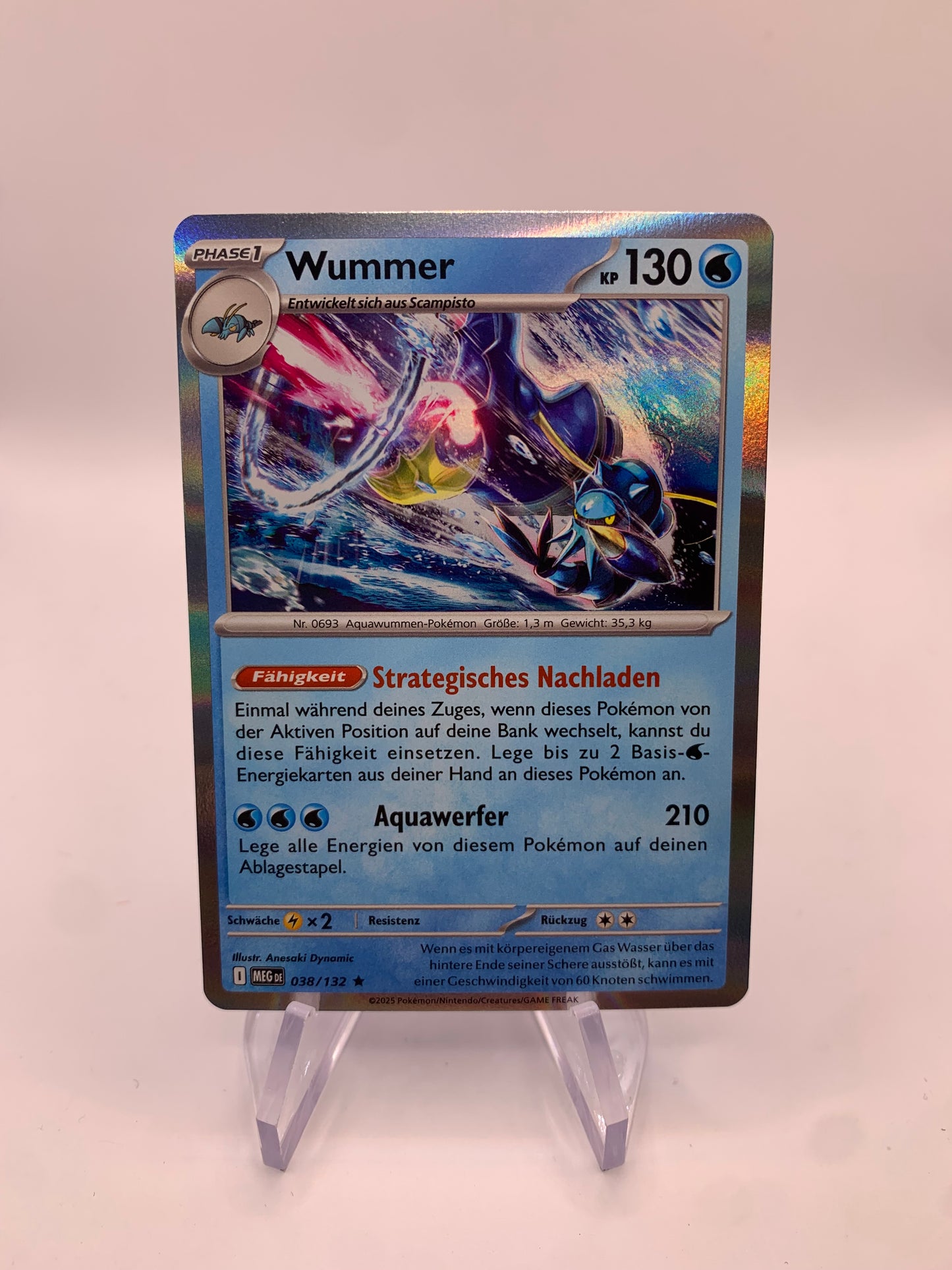 Pokemon Karte Revers Wummer 38/132 Deutsch