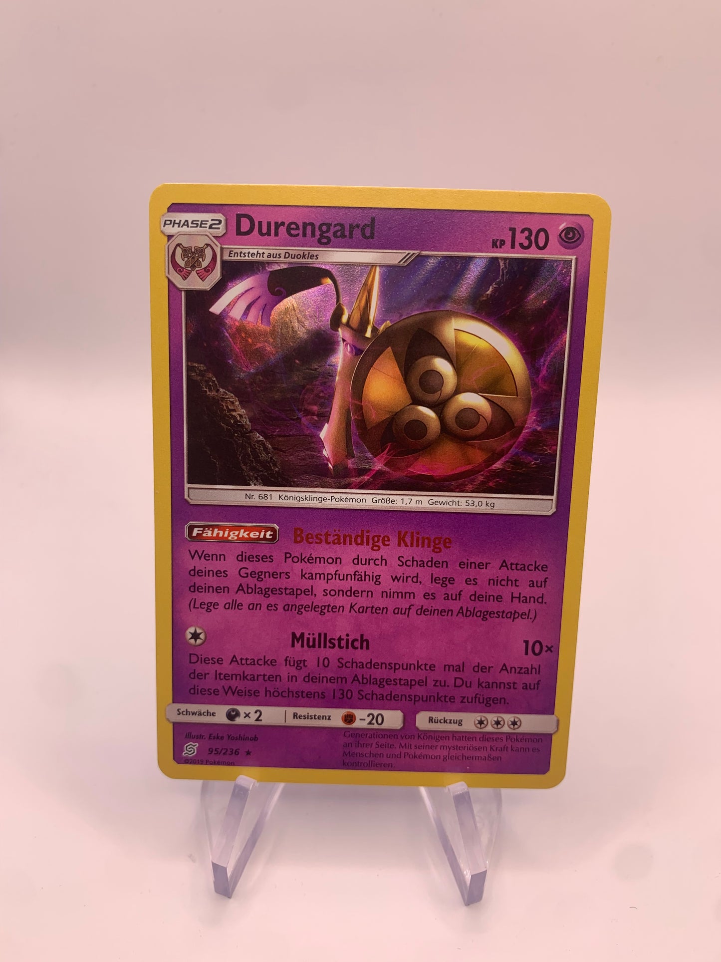 Pokemon Karte Holo Durengard 95/236 Deutsch