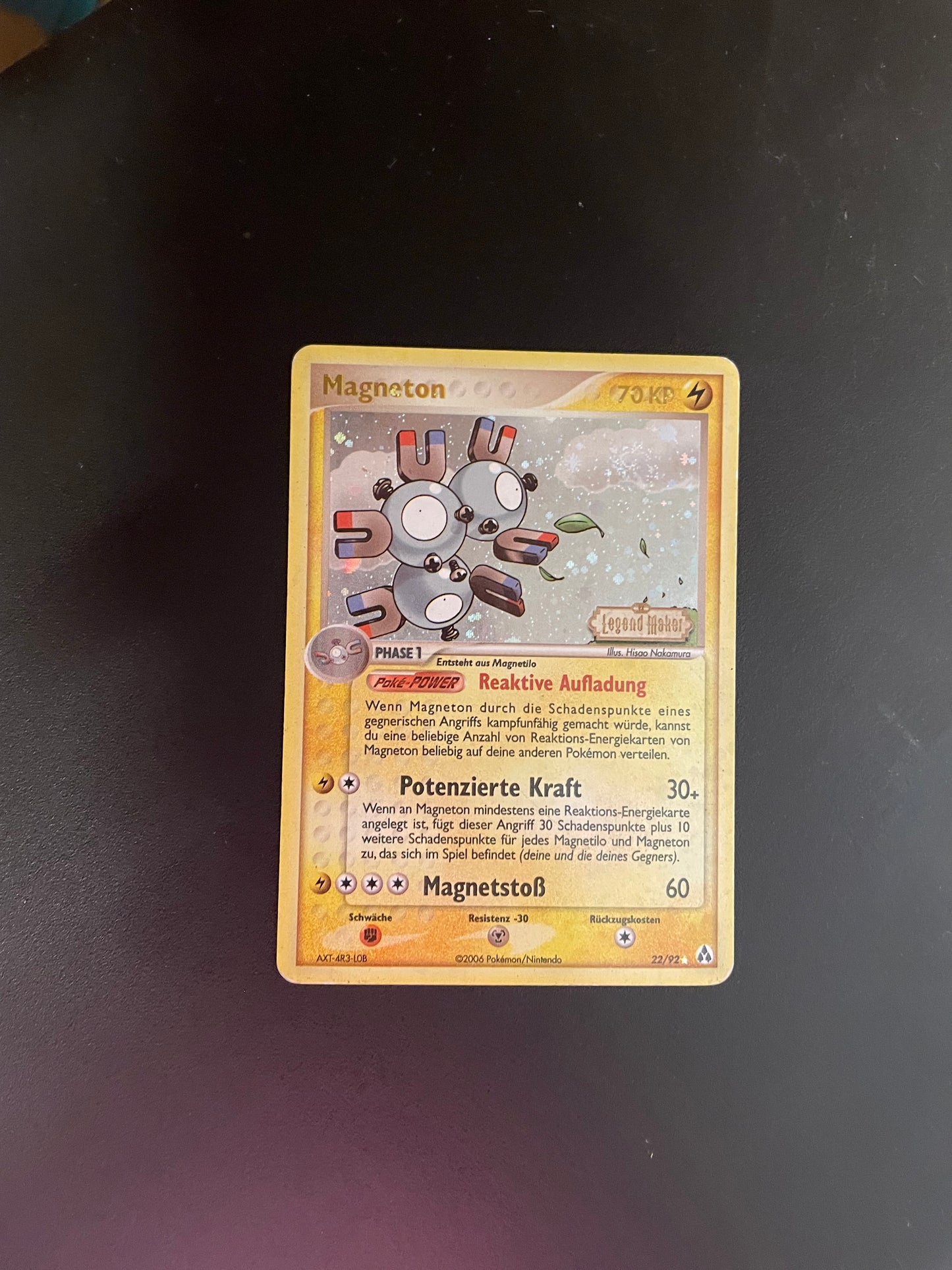 Pokemon Karte Holo Magneton 22/92 Deutsch