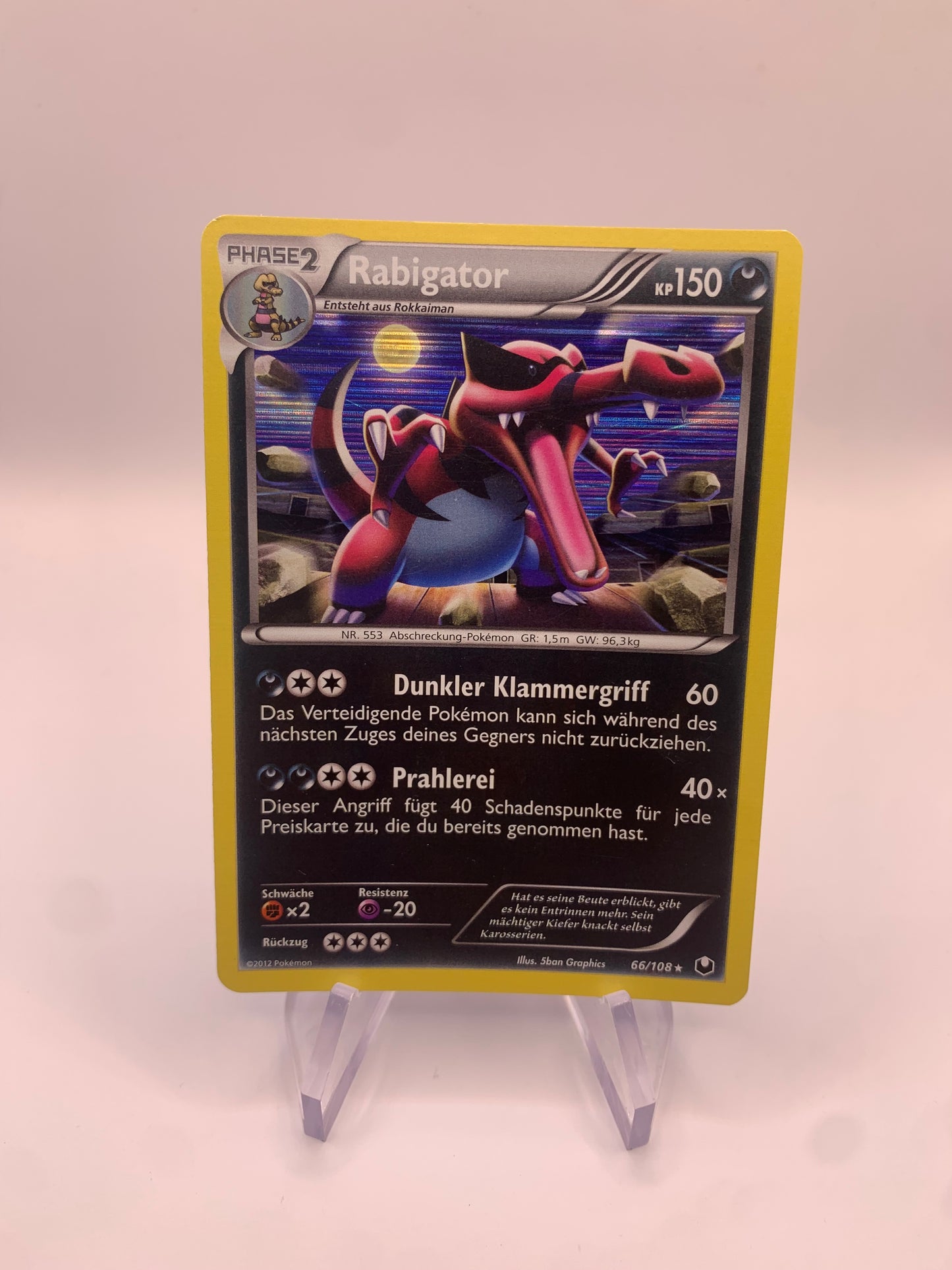 Pokemon Karte Holo Rabigator 66/108 Deutsch