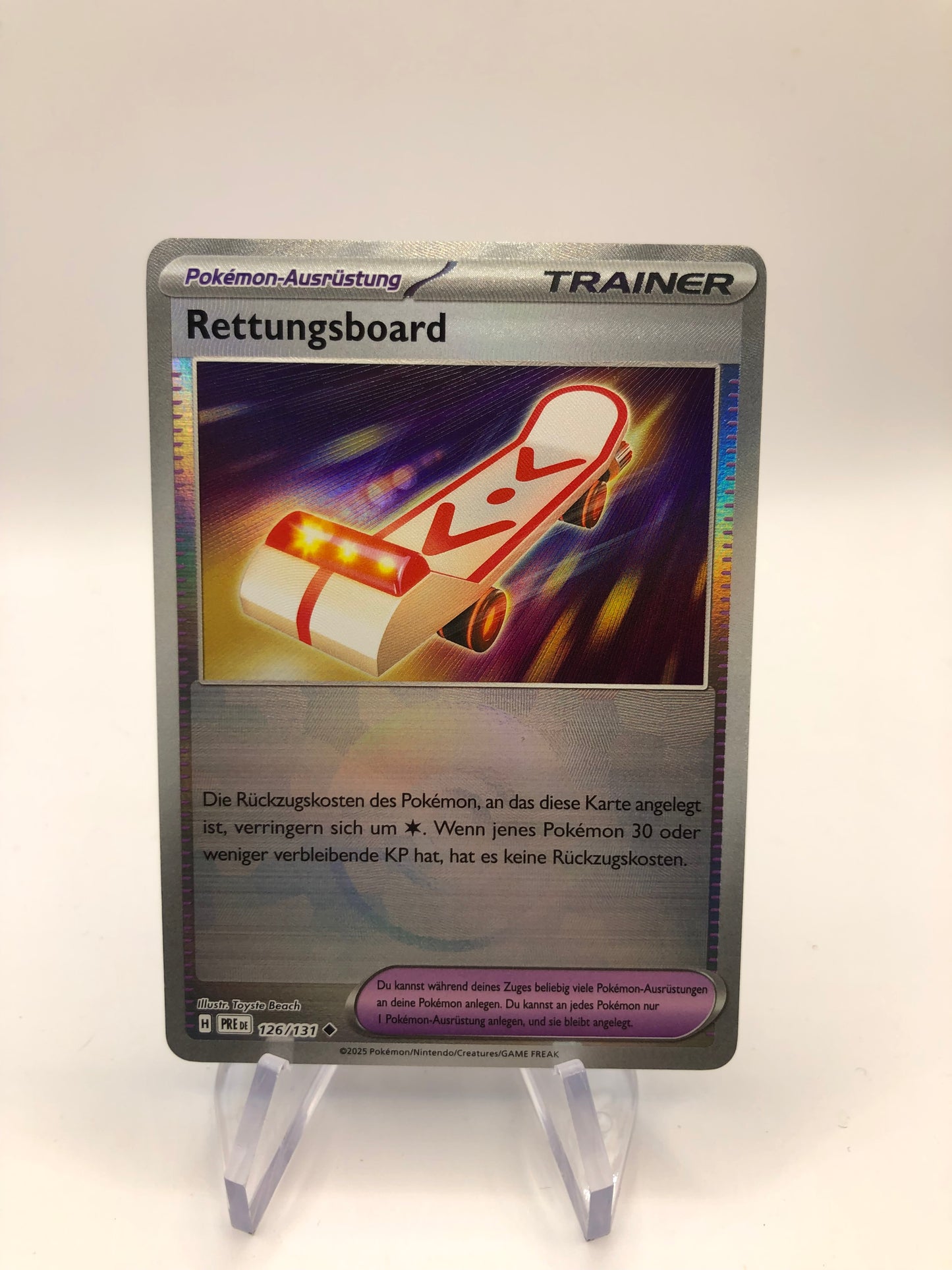 Pokemon Karte Revers Trainer Rettungsboard 126/131 Deutsch