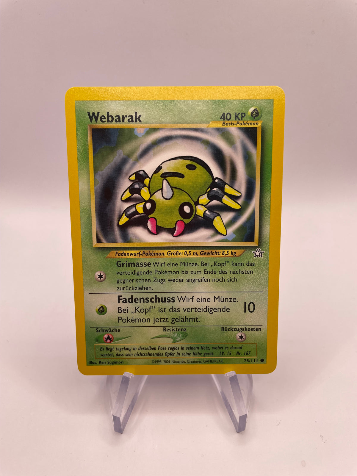 Pokemon Karte Webarak Neo Genesis 75/111 Deutsch