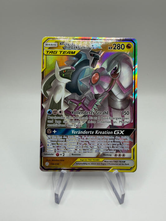 Pokemon Karte GX Tag Team Arceus&Dialga&Palkia 156/236 Deutsch