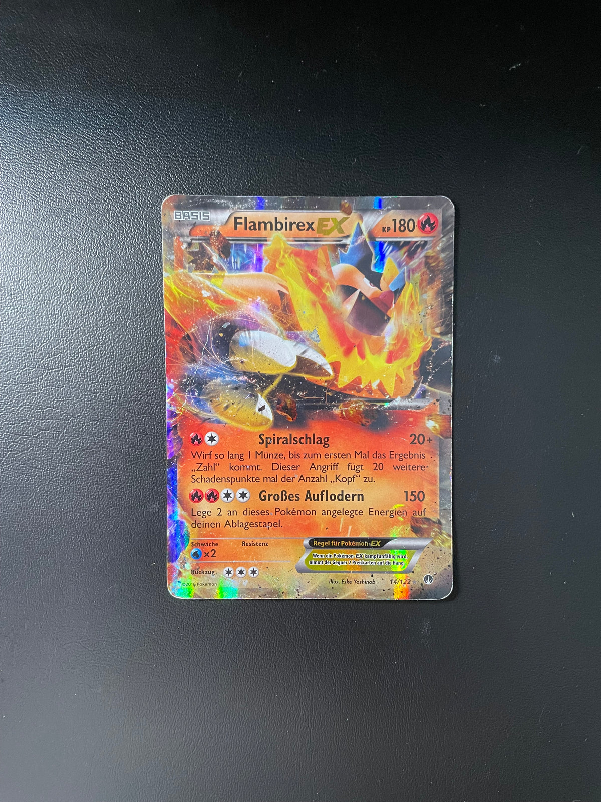 Pokemon Karte EX Flambirex 14/122 Deutsch