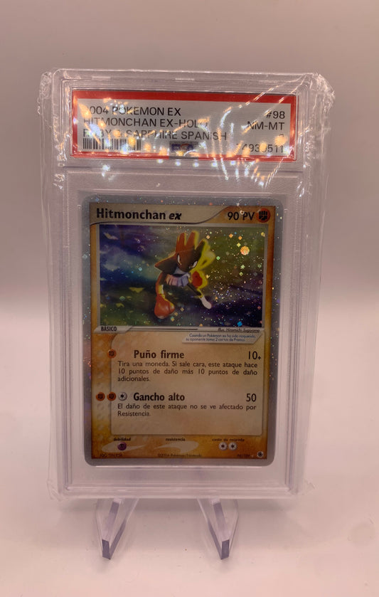 Pokemon Karte PSA 8 EX Hitmonchan 98/109 Spanisch