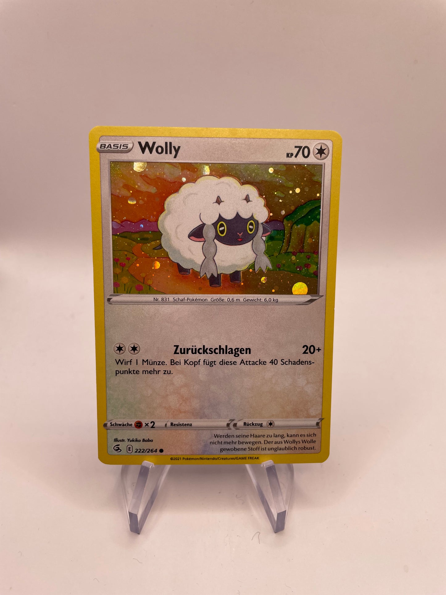 Pokémon Karte Holo Wolly 222/264 Deutsch