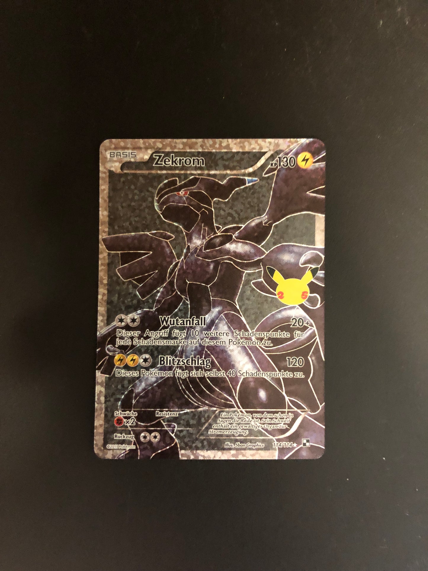 Pokemon Karte Celebration Zekrom 114/114 Deutsch