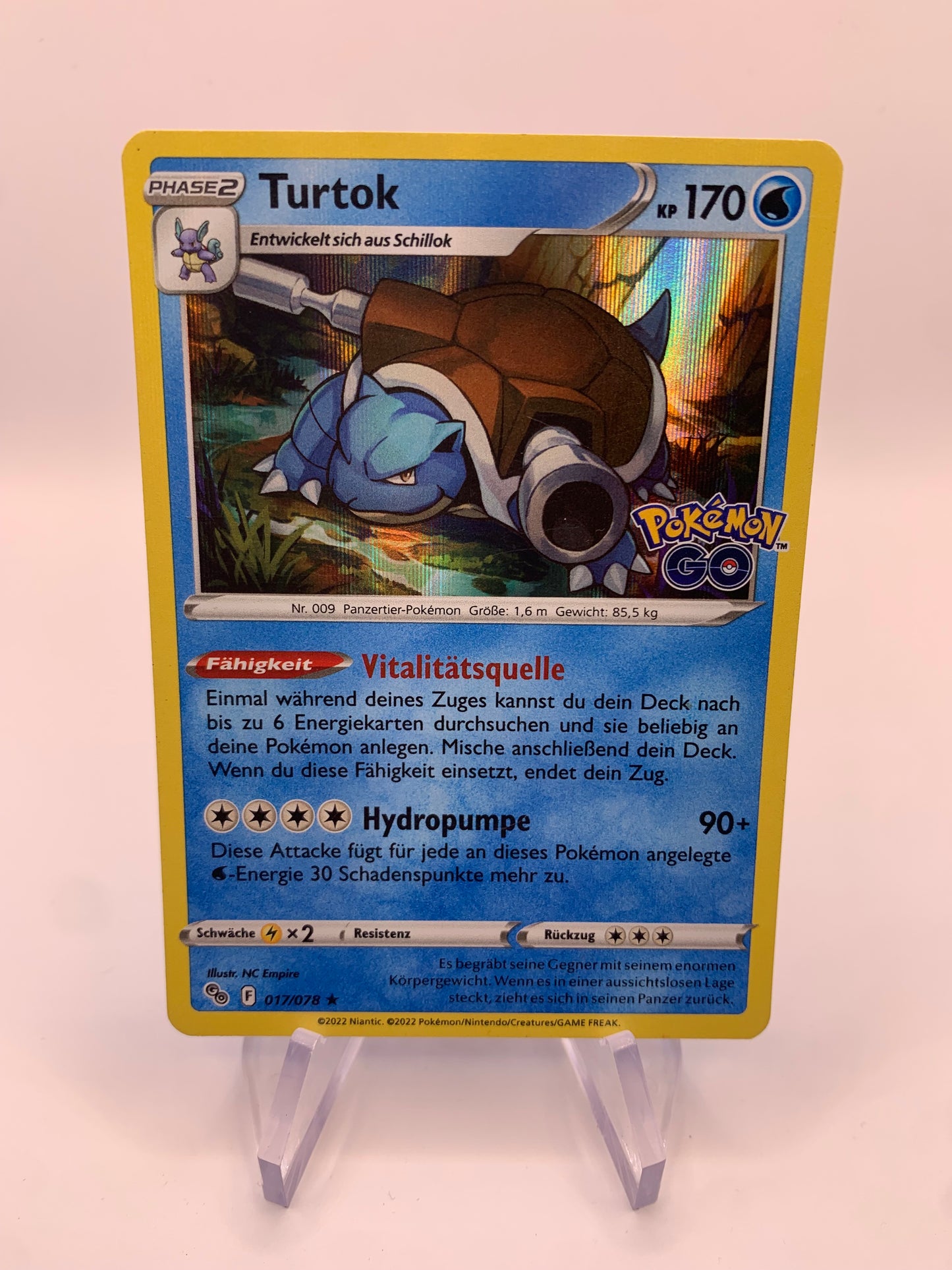 Pokemon Karte Holo Turtok 17/78 Deutsch