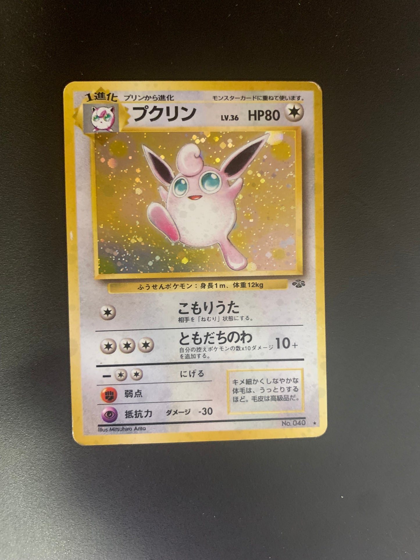 Pokemon Karte Holo Knudeluff No.40 Japanisch