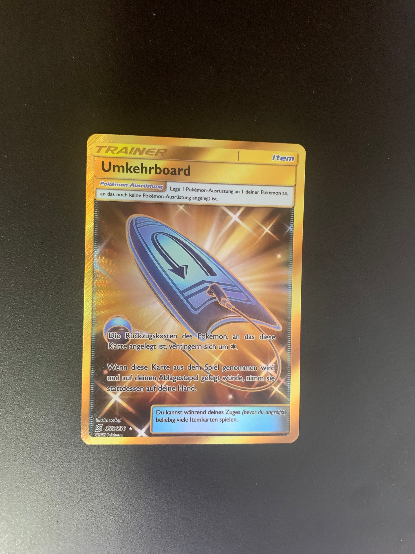 Pokemon Karte Trainer Gold Umkehrboard 255/236 Deutsch