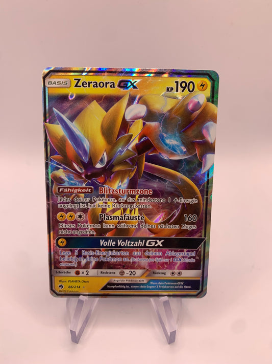 Pokemon Karte GX Zeraora 86/214 Deutsch