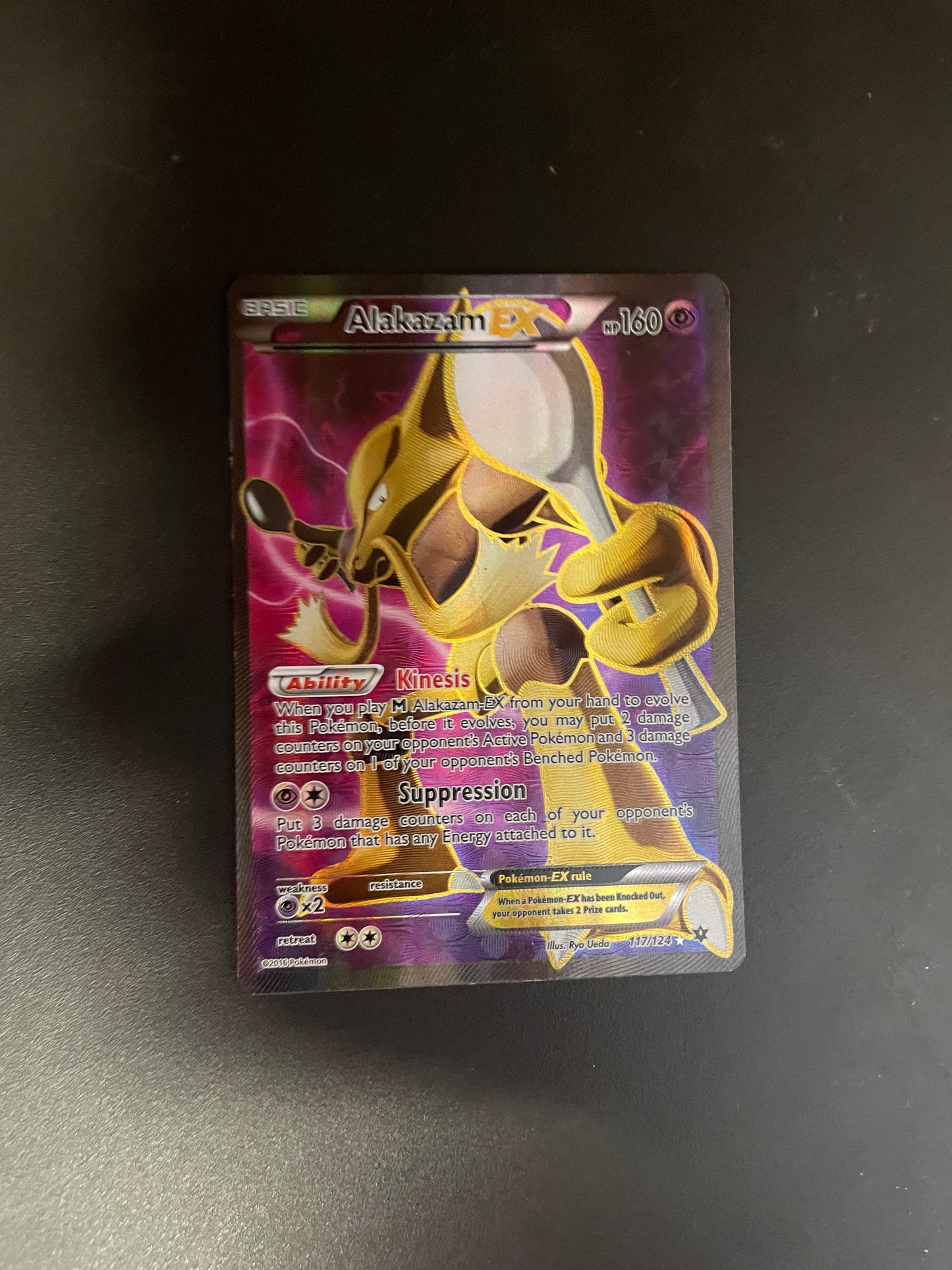 Pokemon Kart EX Fullart Alakazam 117/124 Englisch