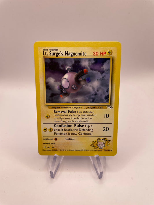 Pokemon Karte Gym Heros Lt. Surges Magnetilo 50/132 Englisch