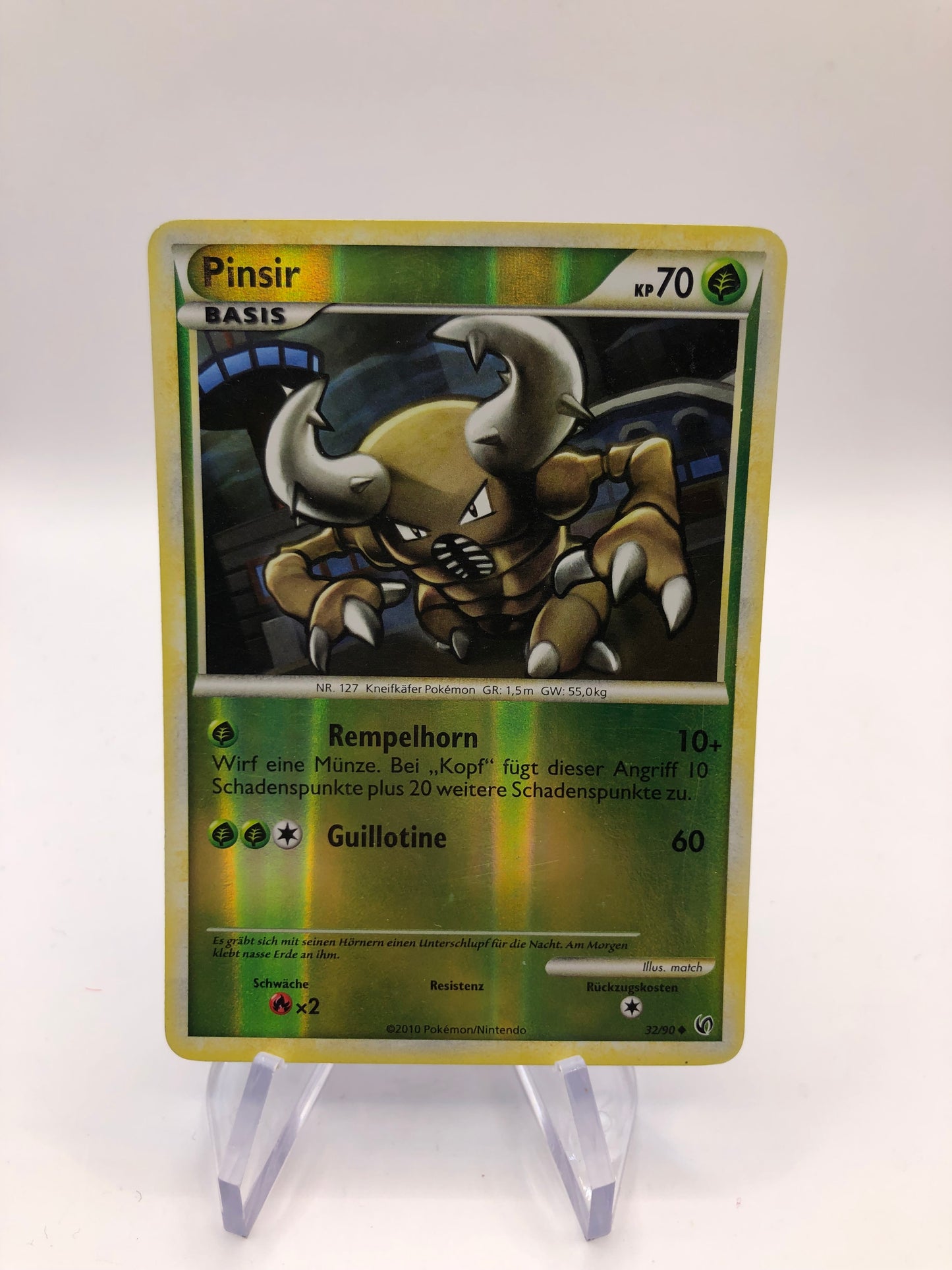 Pokemon Karte Revers Pinsir 32/90 Deutsch