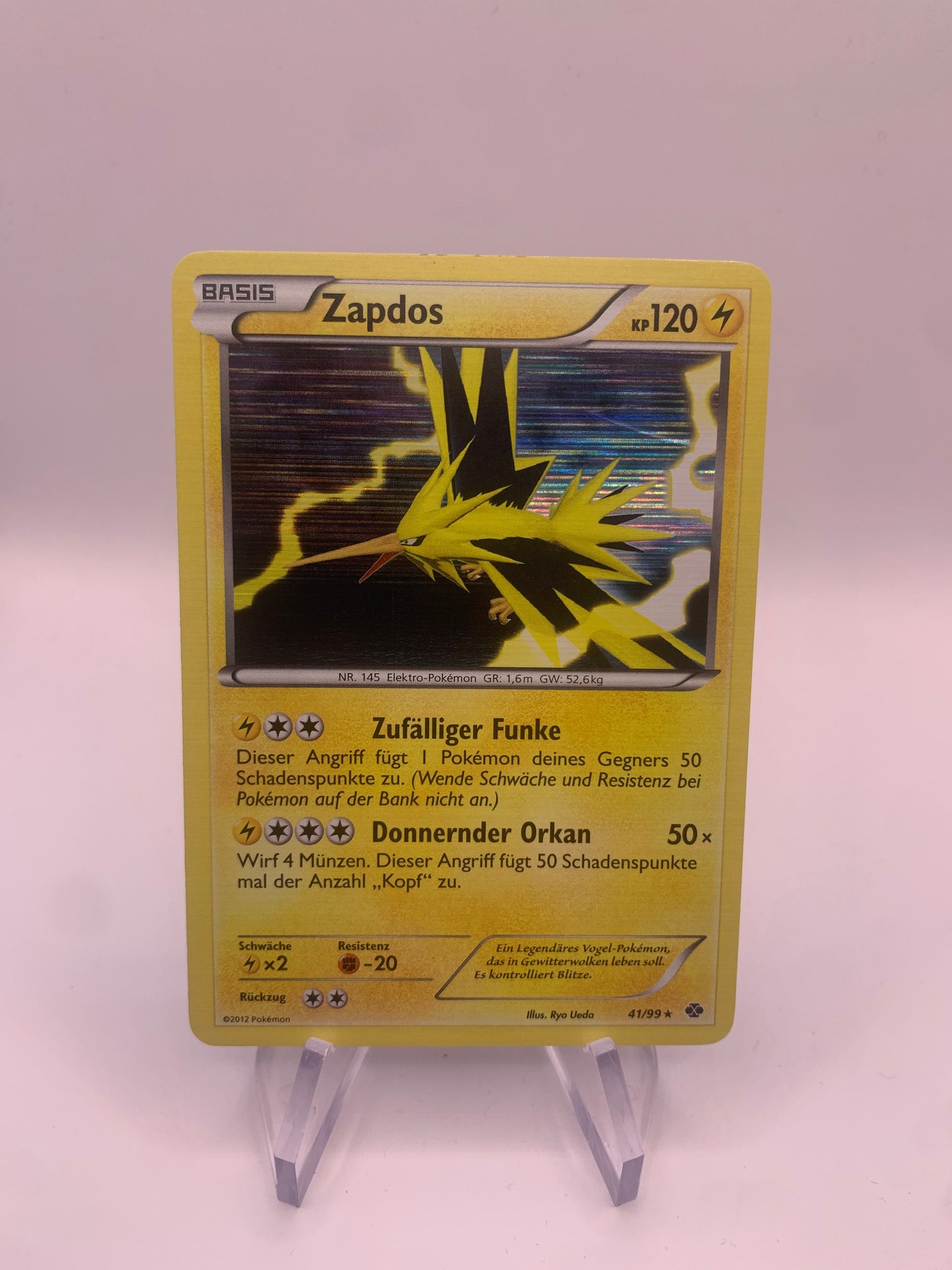 Pokemon Karte Holo Zapdos 41/99 Deutsch