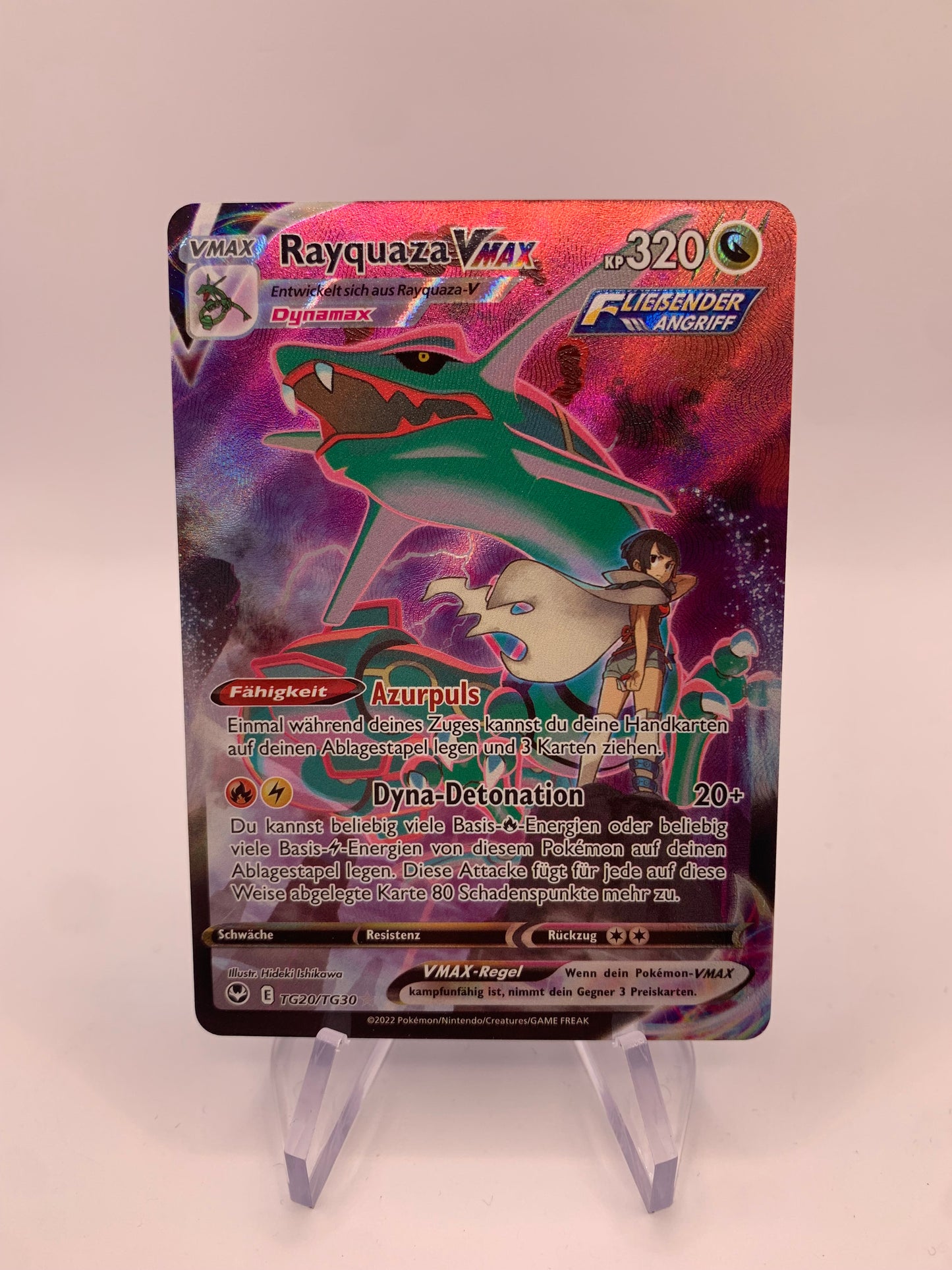 Pokemon Karte Vmax Alt-Art Rayquaza TG20/TG30