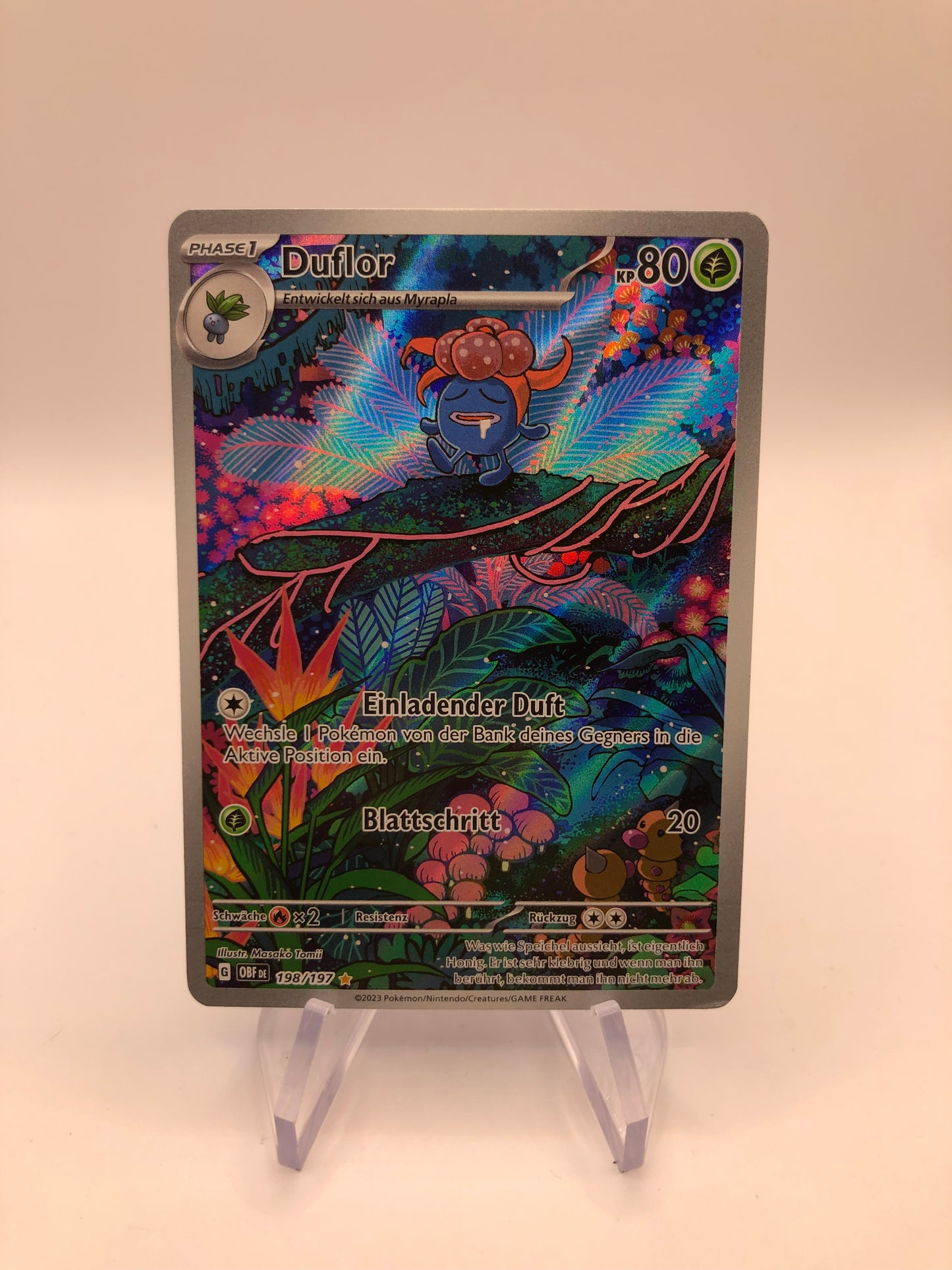 Pokemon Karte Art Rare Duflor 198/197  Deutsch