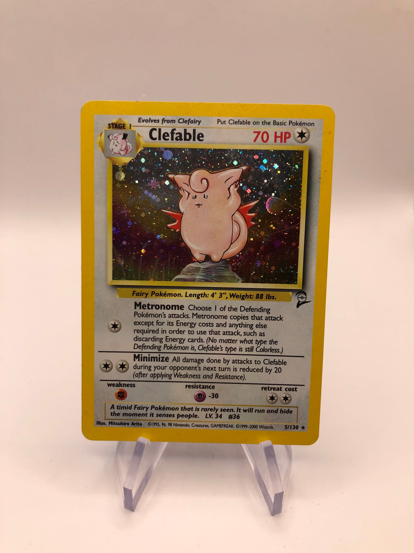 Pokemon Karte Holo Clefable 5/130 Englisch
